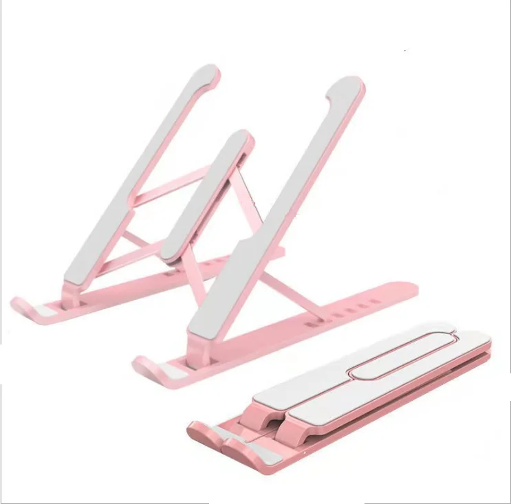 Adjustable metal laptop stand rose gold foldable portable laptop table stand ergonomic newest laptop stand