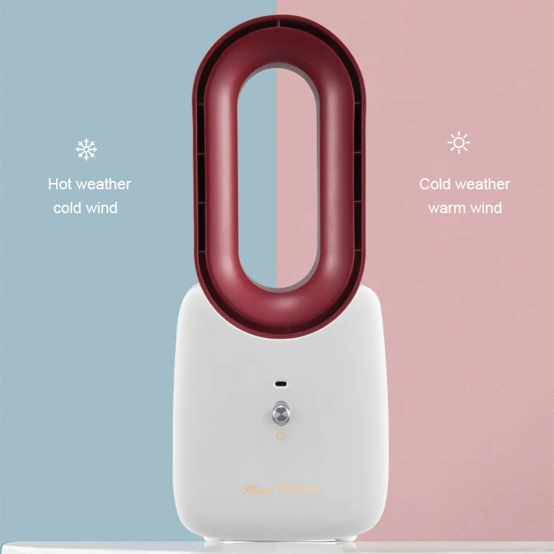 New Arrival Ptc ceramic room heater fan small Portable electric bladeless hot cool heaters home electric Bladeless Fan heater