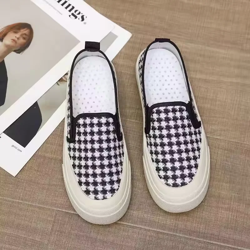 KUNTAI new design fashionable shoes girls breathable slip on thick soles running sneakers women stylish