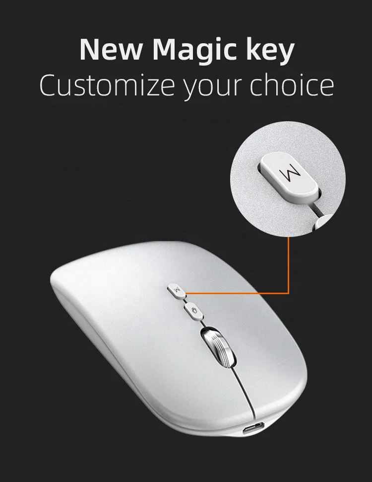 Custom Cute Ultra-Thin Smart Voice Translator 5 Key 2.4G Rechargeable DPI Adjust Bluetooth Wireless Mini Mouse Gaming