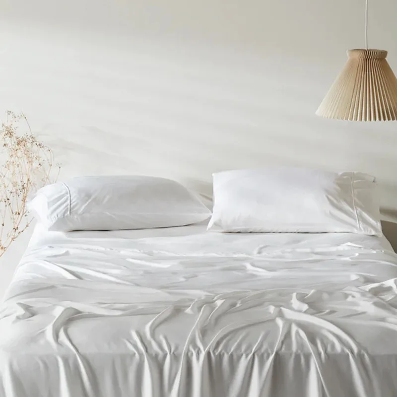 Bamboo Rayon Viscose Bed Sheets 4 Pieces Bedding Set Wholesale 100% Organic Bamboo Fitted Bedsheet Set