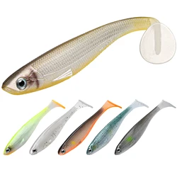 Truscend  New Arrival 6pcs/bag Hot Sale Tpr Material 12cm 10cm 8cm 6cm Soft Bait Worm Soft Plastic Fishing Baits Soft Swim Bait