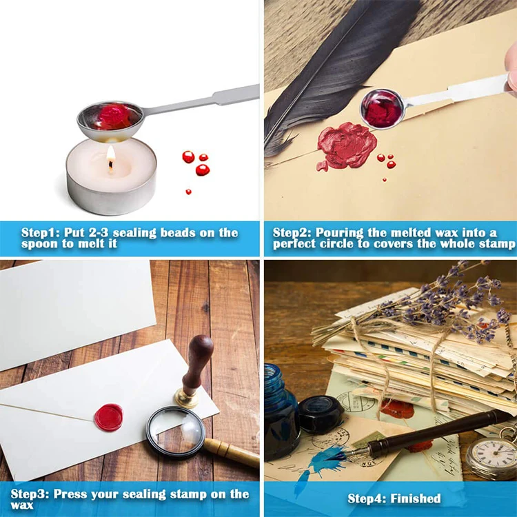 Custom Burner DIY Logo  Letter Sealing Wax Seal Beads Beans  for Stamp Kit