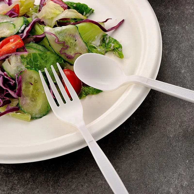 Пластиковая ложка одноразовая прочная пластиковая вилка