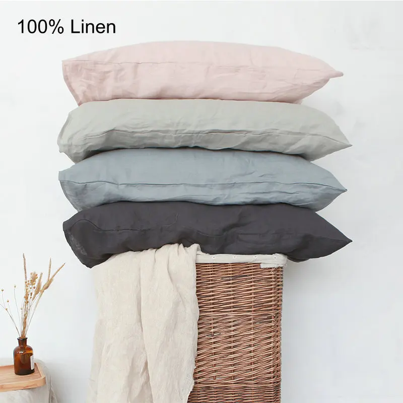 55 Color Pure Linen Pillowcase Envelope White Pillow cover