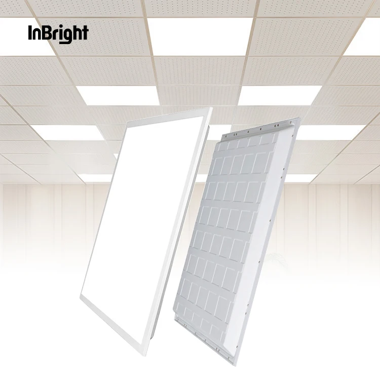 led flat ceiling light panel 60x60 dimmable backlit square recessed warm white led panel light