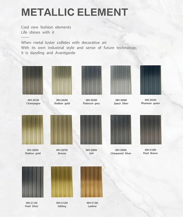 Interior Decorative Metal Texture Wall Cladding Bamboo Fiber Art Louver Panel Waterproof Fireproof Background WPC Fluted Panel