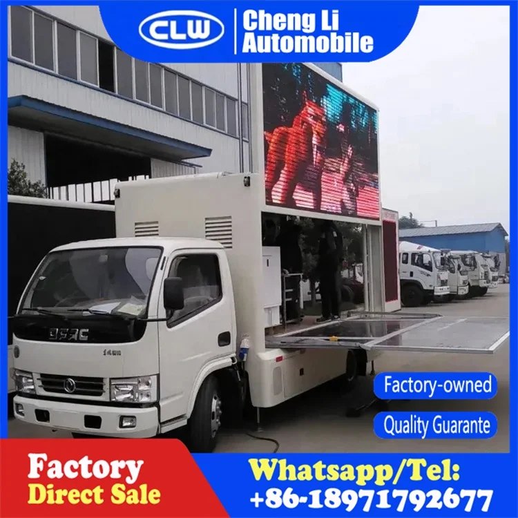 Mobile Dongfeng 4x2 Led Advertising Screen Billboard Vehicle Van Stage Truck Led Sign Display