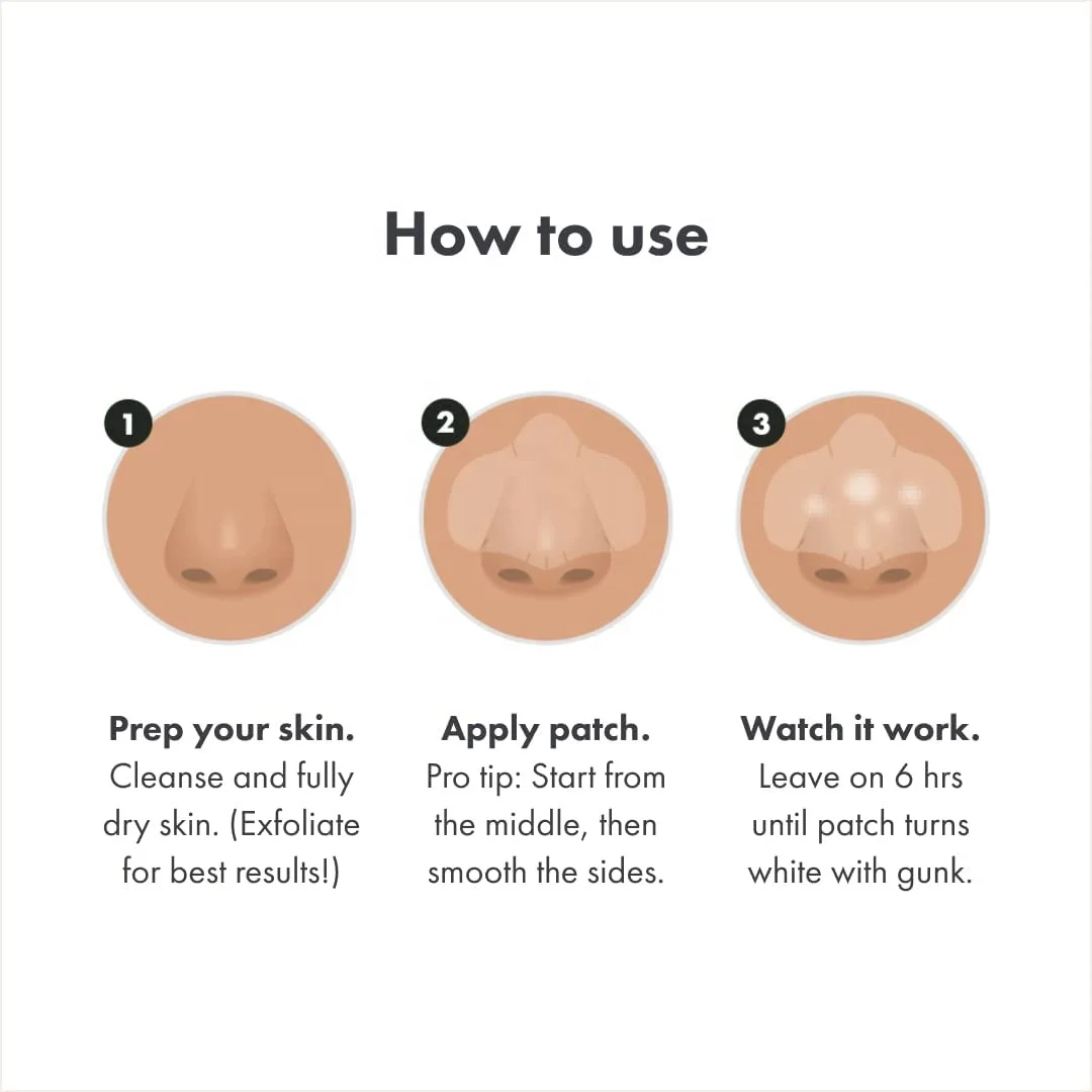 Quality Approved Overnight Pore Strips Hydrocollid Nose Patch for Nose Pores, Pimples, Zits and Oil to Absorb Acne Nose Gunk