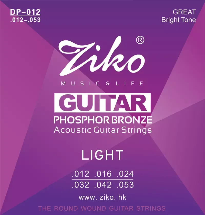 Wholesale Custom DP-010/011/012 Guitar Accessories  6 Steel Strings Phosphor Bronze Exterior Acoustic Guitar Strings for sale