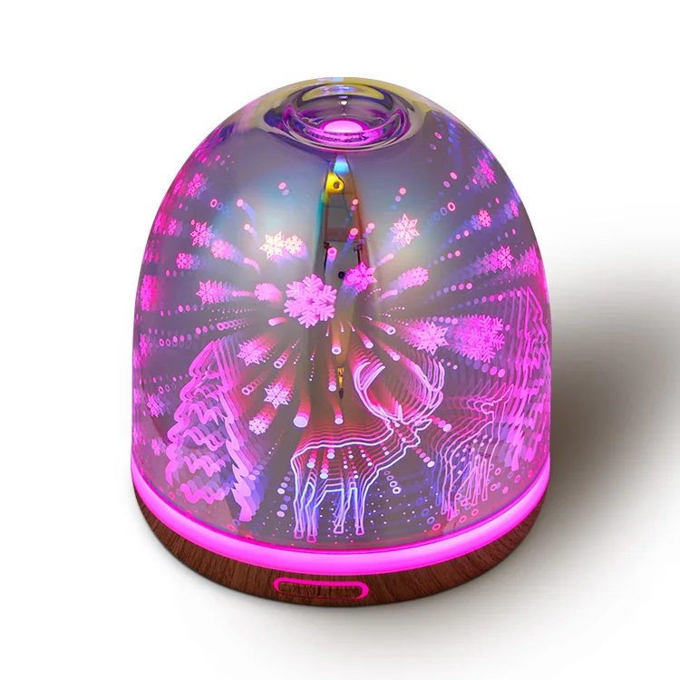 Led Light 7 Color Options Aroma Diffusee House Luxury Aromatherapy Natural Essential Oil Wholesale Diffusers Christmas Diffuser