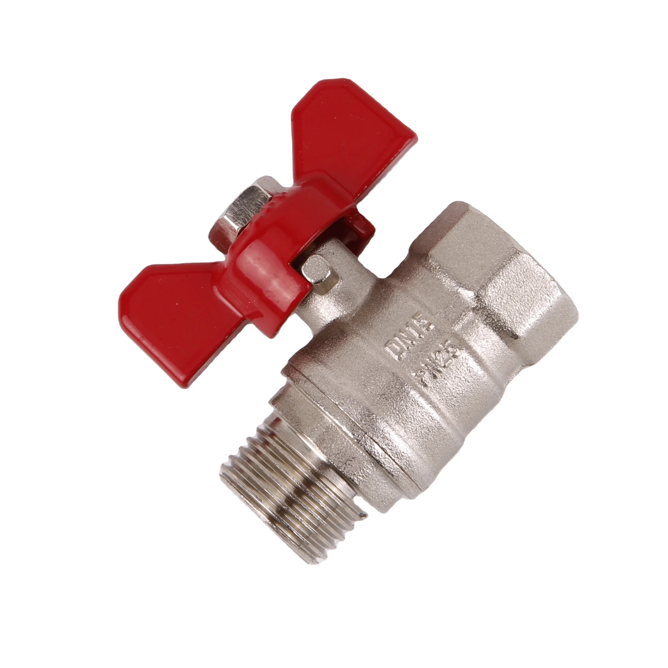 BT1028 high quality brass ball valve with butterfly handle for gas water