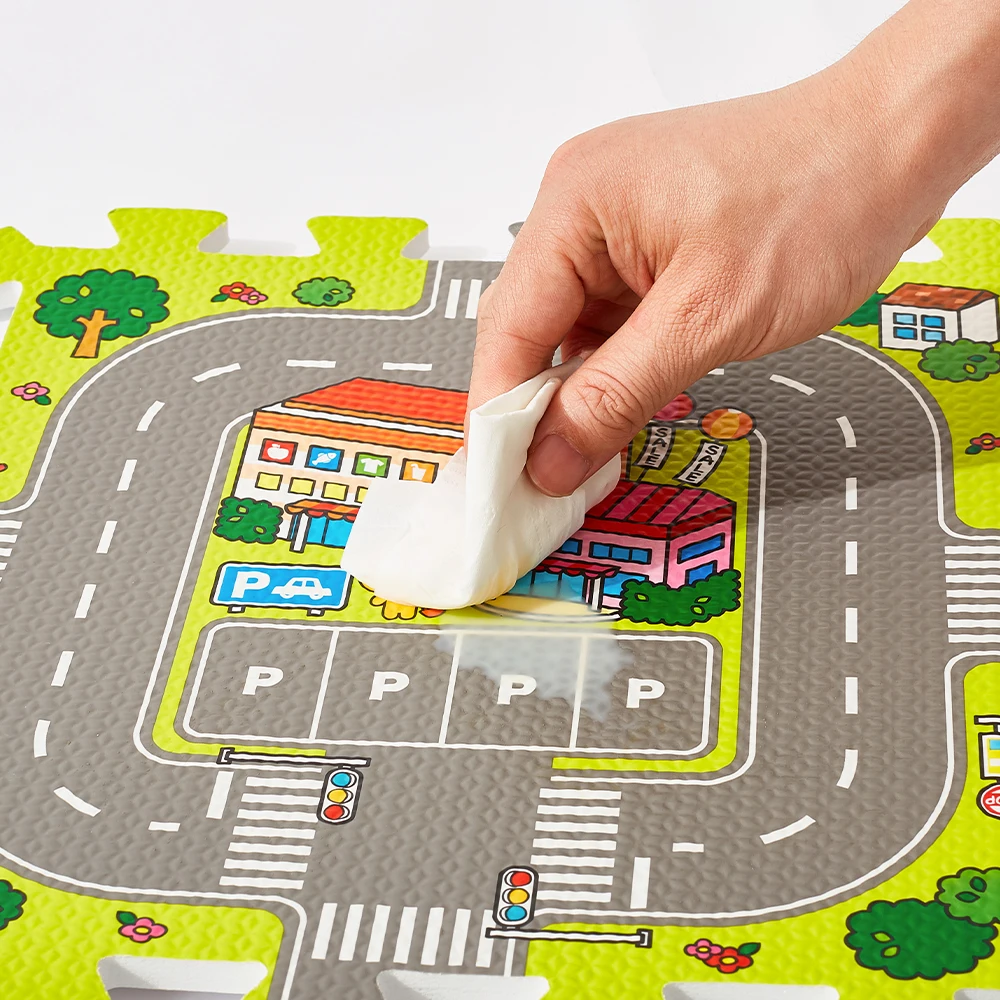 30cm 60cm thickness 1.2cm waterproof baby play floor Interlocking tatami eva foam car puzzle mat for kids soft eva