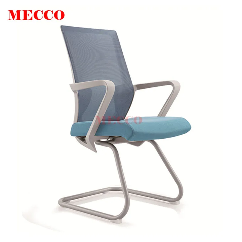 Оптовая продажа, кресло среднего размера для взрослых, оптовая продажа, синее офисное кресло, офисное кресло, сетка для офисной мебели, без колес