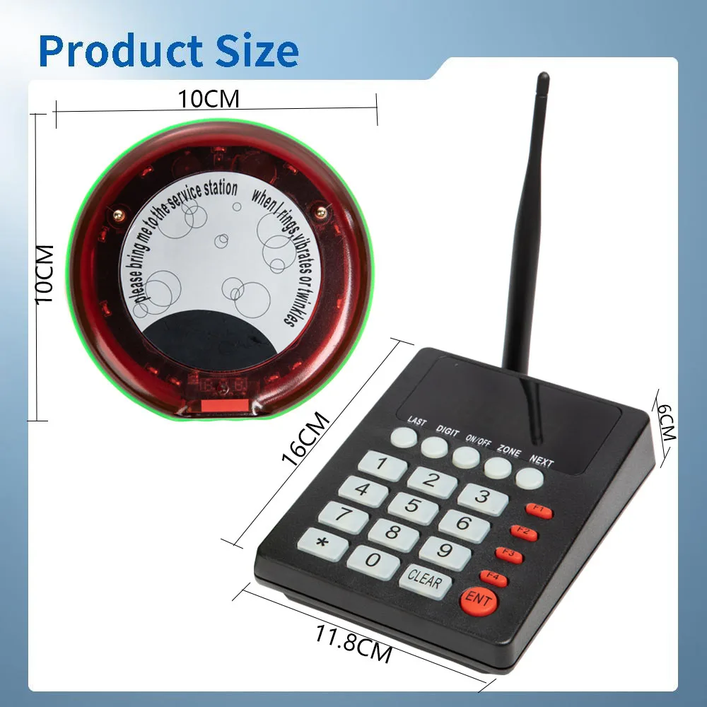 Good Quality Restaurant Personal Wireless Paging System Table Buzzer