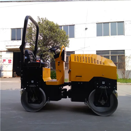 1 Ton New Type Diesel Double Drum Ride-on Asphalt Road Roller with good price