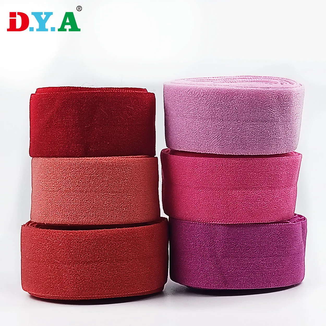 Wholesale price 5/8' 1' wide colored spandex fold over elastic band for clothing bias binding elastic ribbon