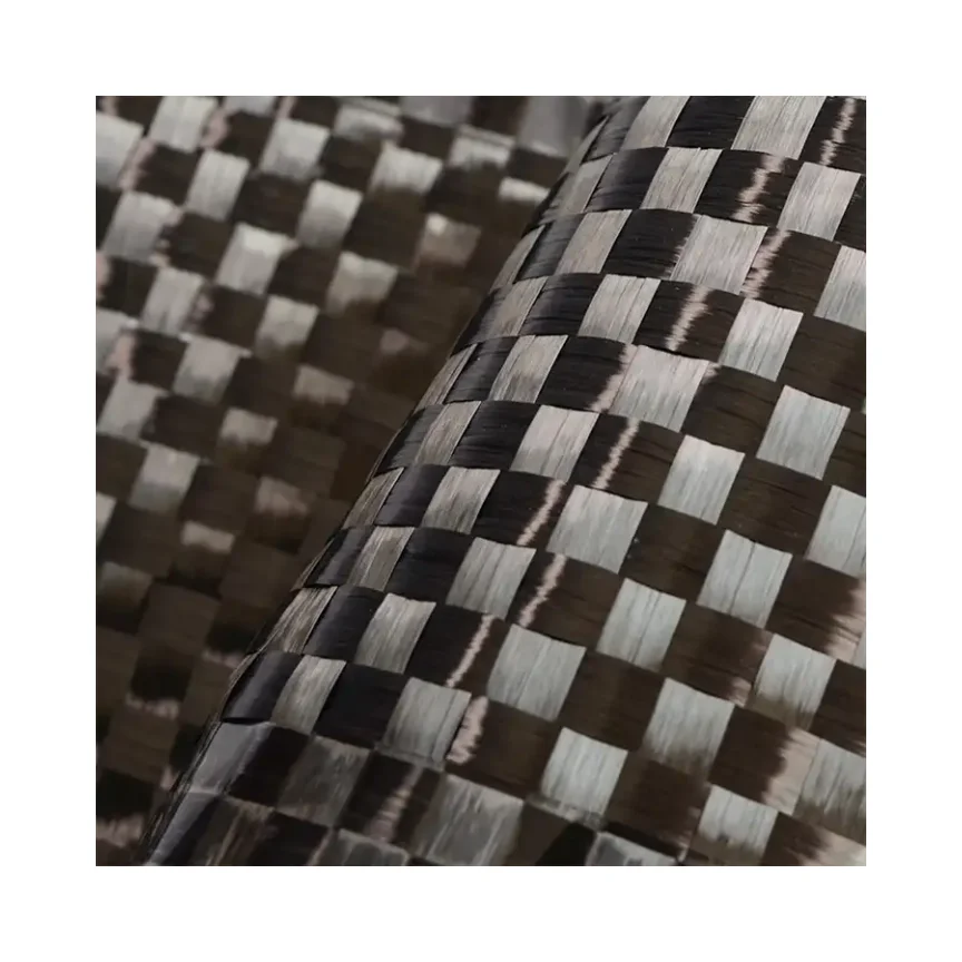 12K Plain Weave Spread Tow Carbon Fibre Cloth Plain/twill Large Check Carbon Fiber Cloth