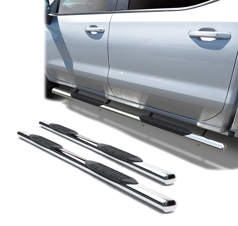 Car Accessories Universal 5-inch Straight Side Step Bar Running Boards  For Toyota RAV4 HILUX REVO Nissan NP300 Kia Jeep