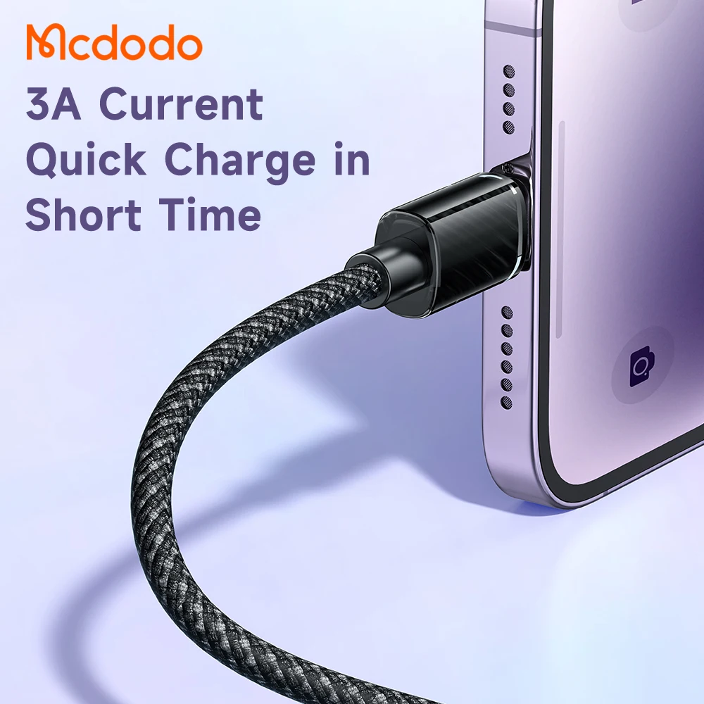 Lighting Cable 2M 1.2M 3A Fast Charging Durable and Hot Sell Braid Nylon 3Amp USB Data Cable for iPhone iPad Earbuds