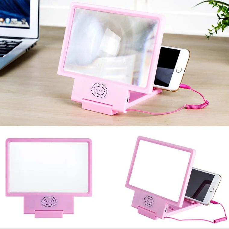 Новый складной HD 3D экран мобильного телефона плюс видео усилитель лупа с динамиком