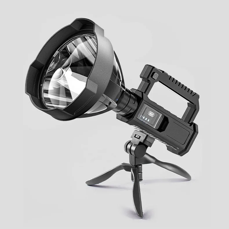 Outdoor portable light LED handheld light high power waterproof USB rechargeable strong light searchlight