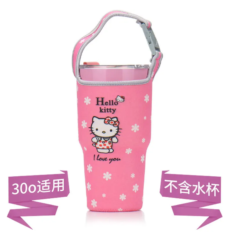 Hello KT 2024 modern fancy insulated hot water bottle cover cartoon carrier water bottle sleeve cover