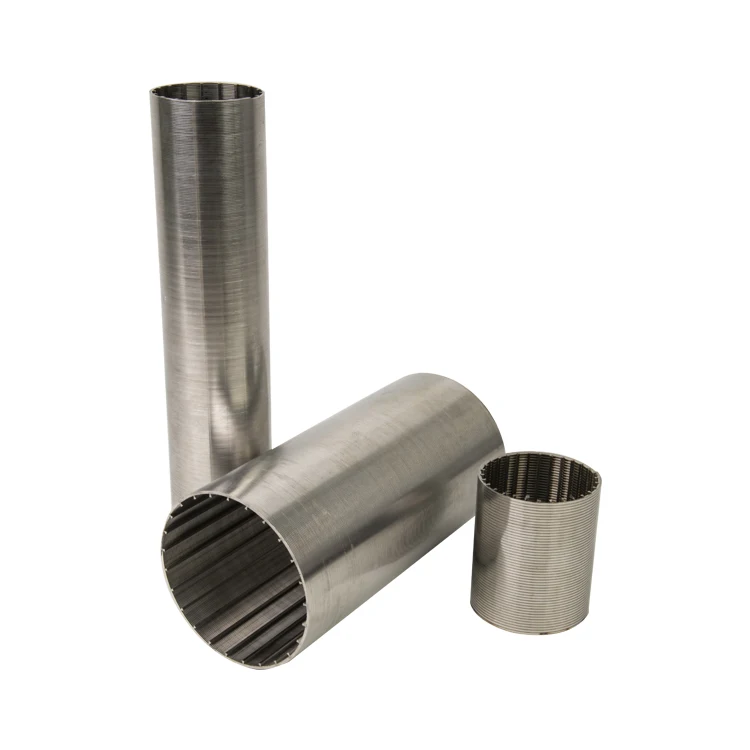 Заводская поставка клиновидный V шлицевая проволока из нержавеющей стали 316 сито цилиндр Джонсон экран фильтр