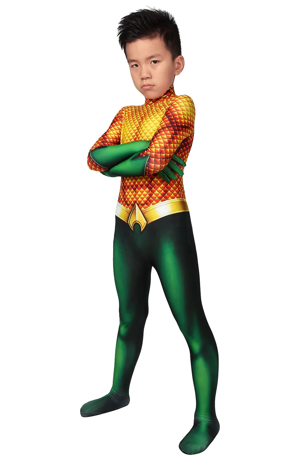 
Aquaman Arthur Curry Marvel Super Hero Kid Cosplay children Costume Set J19014CA 