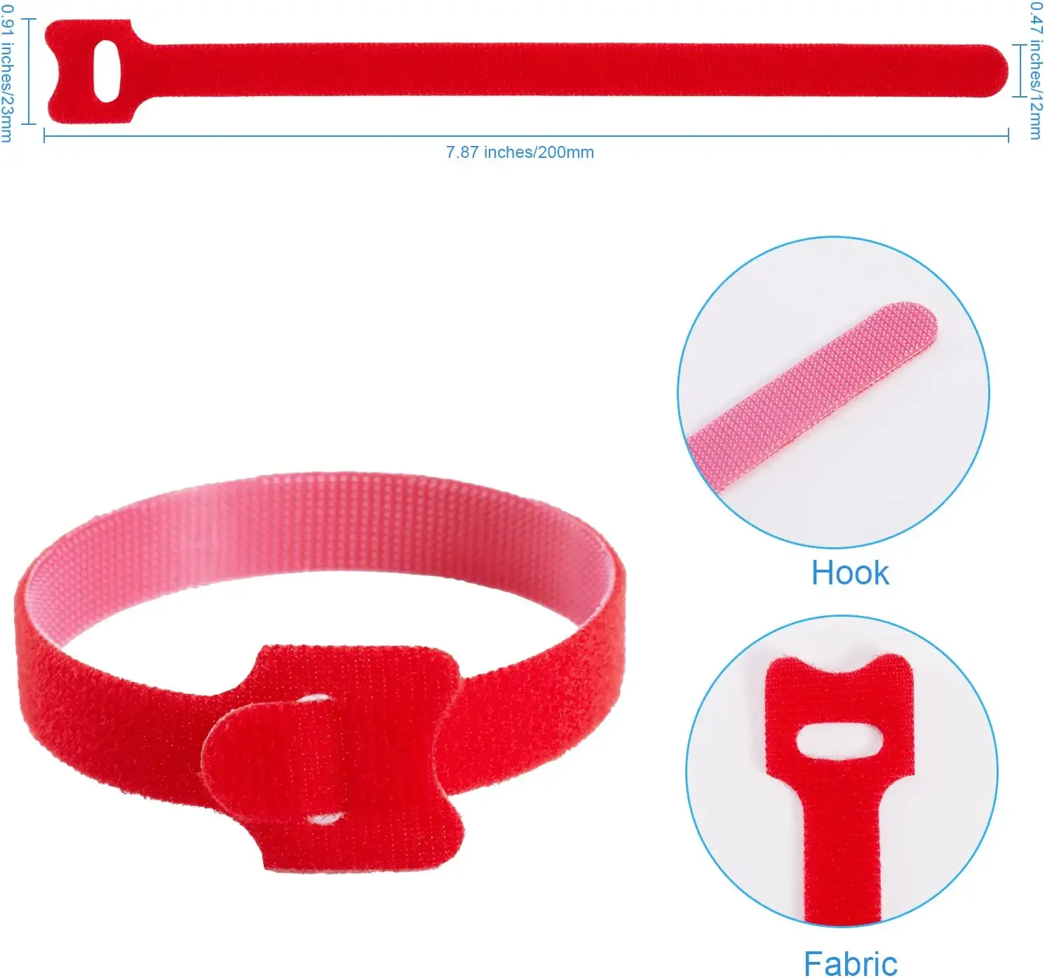 Nylon Hook And Loop Cable Tie Thin Heavy Duty Velcroes Back To Back Self Adhesive Double Side Tape