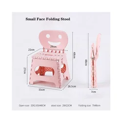 Ladder Folding Step Stool Plastic Folding Stool Great for Kitchen Bathroom Kids or Adults