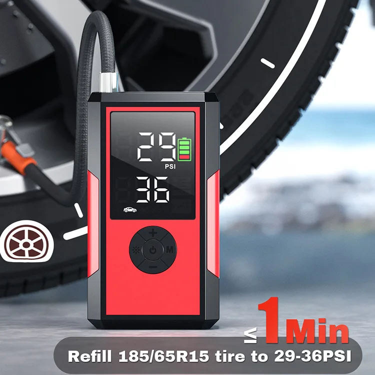 Hot Selling Price Emergency Air Compressor Car Jump Starter Power Bank Electric Portable Digital With Battery Capacity 10000mAh