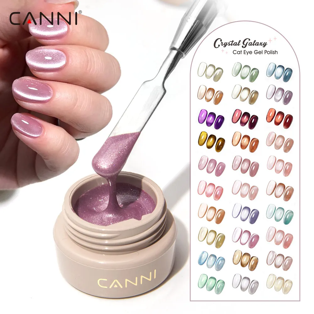CANNI 2024  Crystal Cat eye gel 5g Galaxy 30 Colors Paint Nail Art Gel Polish Soak off glitter super shiny cat eye gel polish