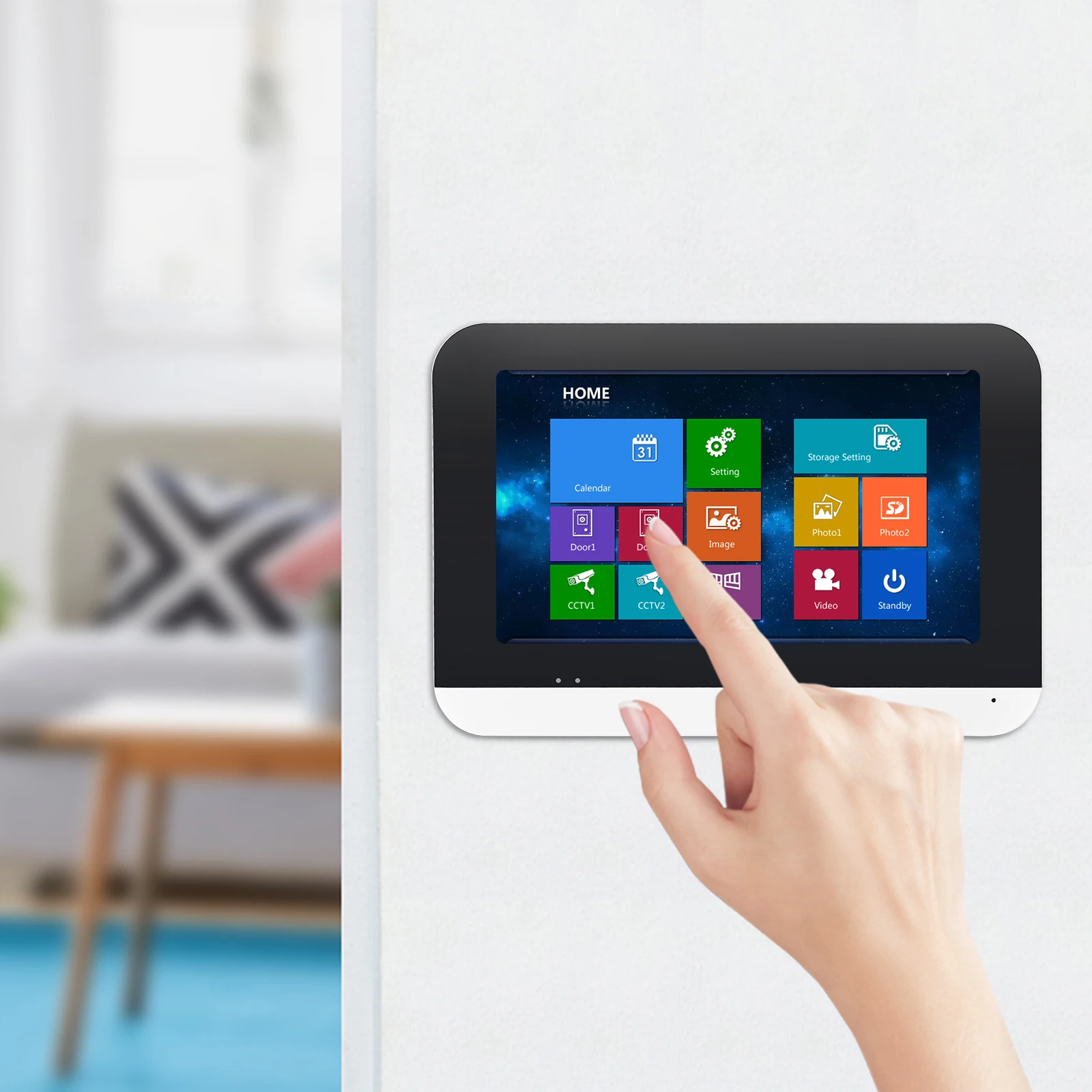 7 inch touch monitor visual intercom door phone system 4 wires video doorbell camera video door phone intercom system