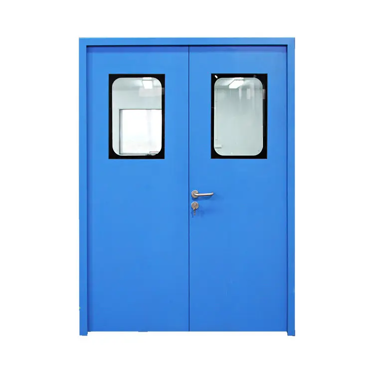 High Standard Hygienic Medical Clean Room Glass Doors Stainless Steel Hpl Door