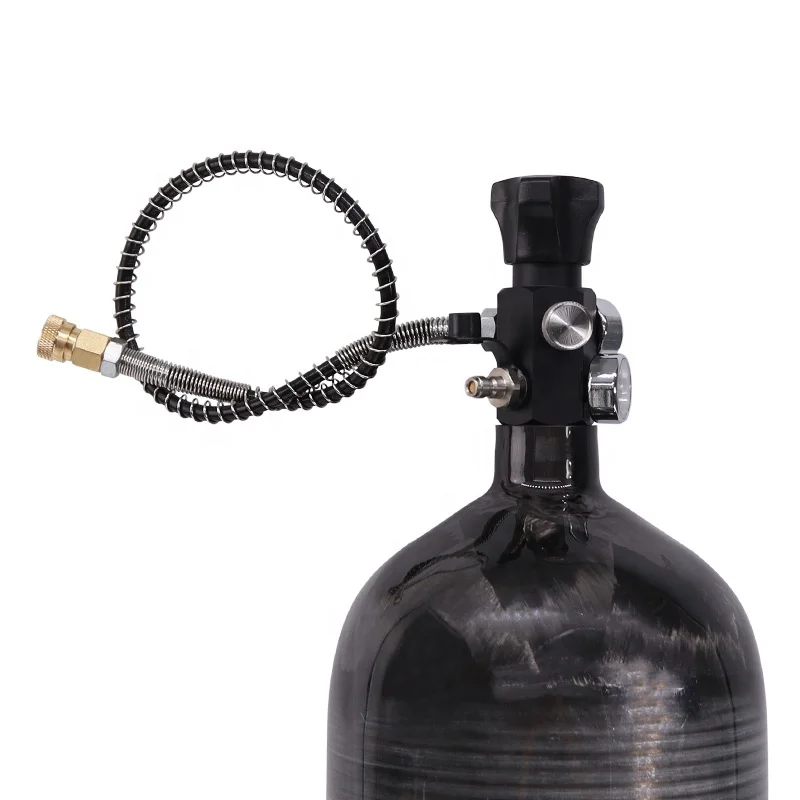 OEM PCP Paintball Tank Dual Gauge Charging Valve 6000psi Air Filling Station Refill Adapter With 50cm Hose