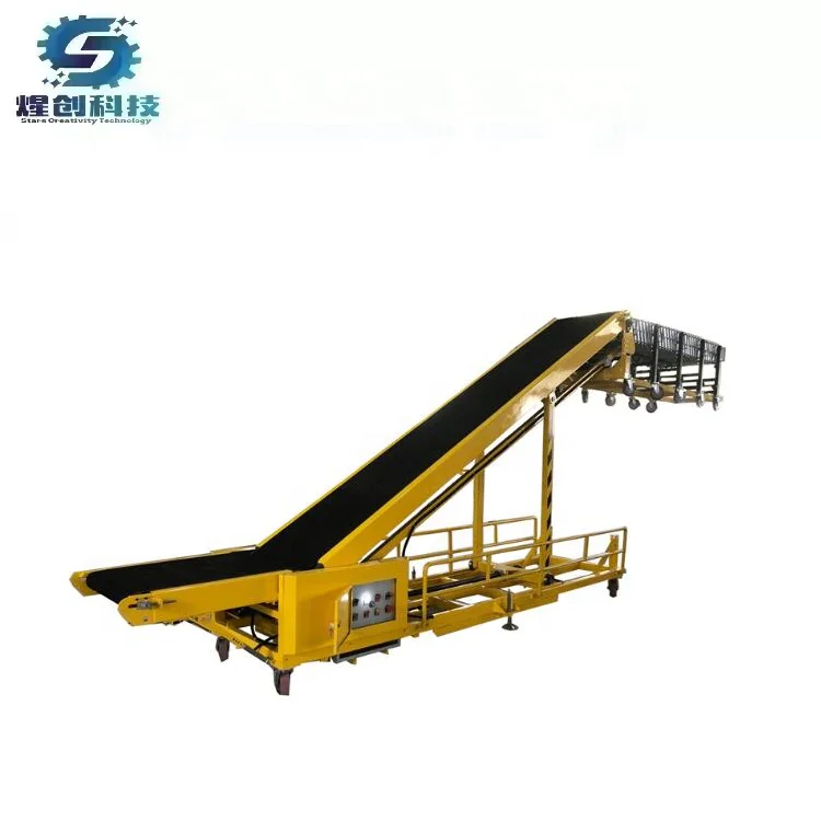 Mobile Type Truck Belt Unloading Conveyor, Container Unloading Conveyor Equipment