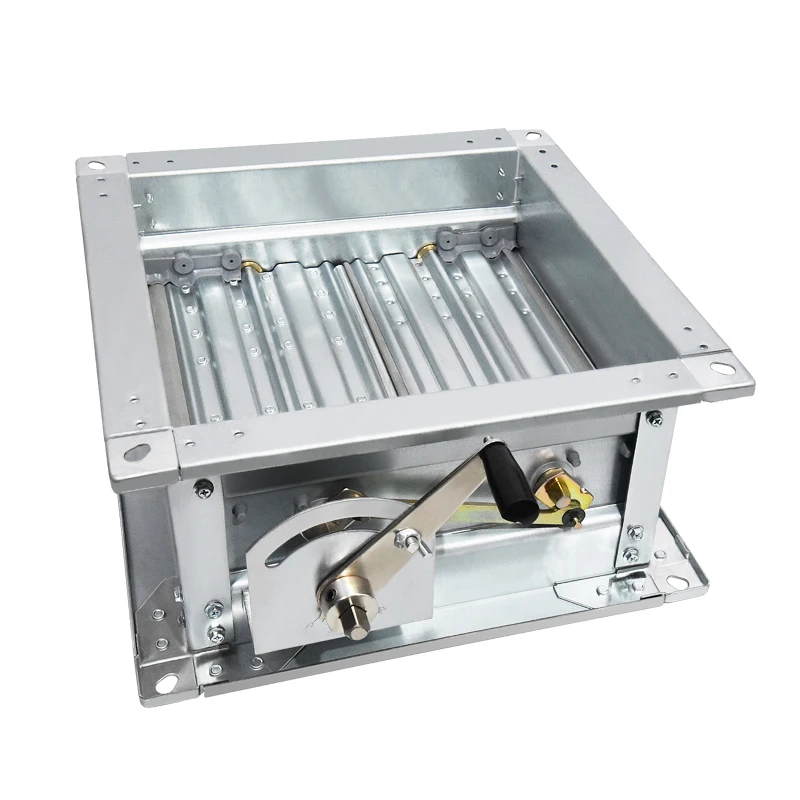 Square galvanized sealing rubber strip manually split multi - blade air volume control v