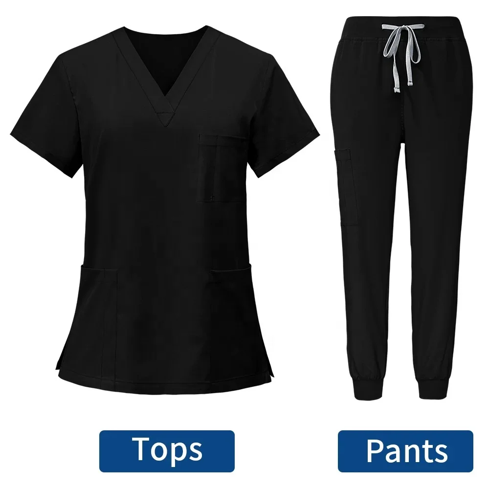Manufacturer 2024 New Scrubs Uniforms Spa Dental Clinic Beauty Hair Salon Pet Hospital Spandex Custom Nurse Uniforms Scrub Set
