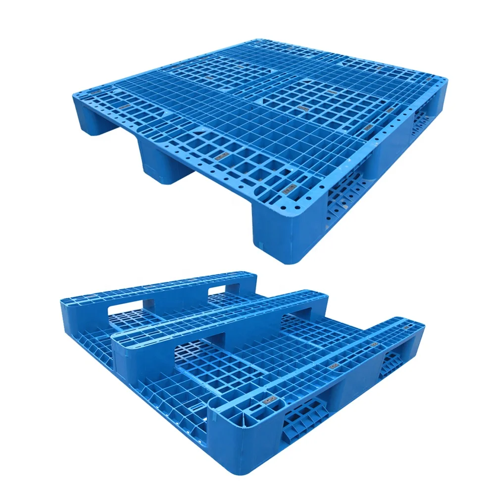 Steel inside 3 runners grid surface HDPE plastic pallet 1200x1200x160mm warehouse racking logistics use