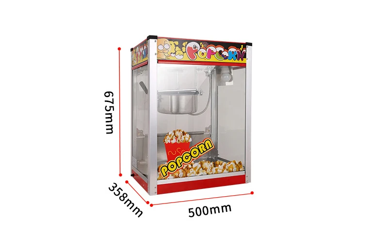 Fuqi Commercial 8oz Popcorn Making Machine Table Top Popcorn Maker Snack Machines Electric Cinema Popcorn Machine