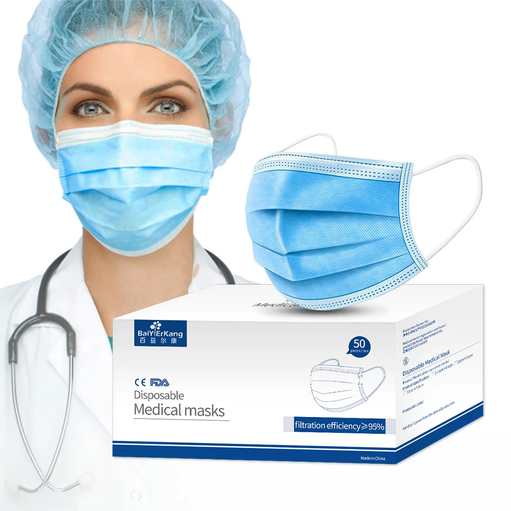 
Medical 3Ply Earloop Disposable Mouth Dental Non Surgical Masks 3 Ply Disposable Medical Face Masks 