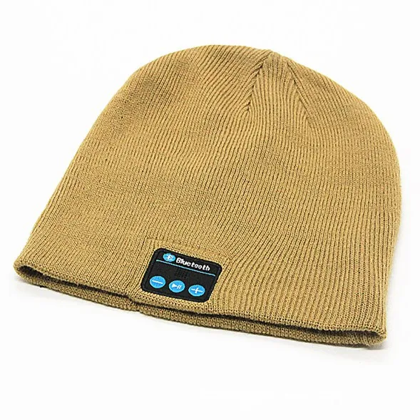 Bluetooth Beanie, Pom Pom Soft Knit Beanie Hat Built-in Speakers & Microphone for Winter Fitness Outdoor Sports