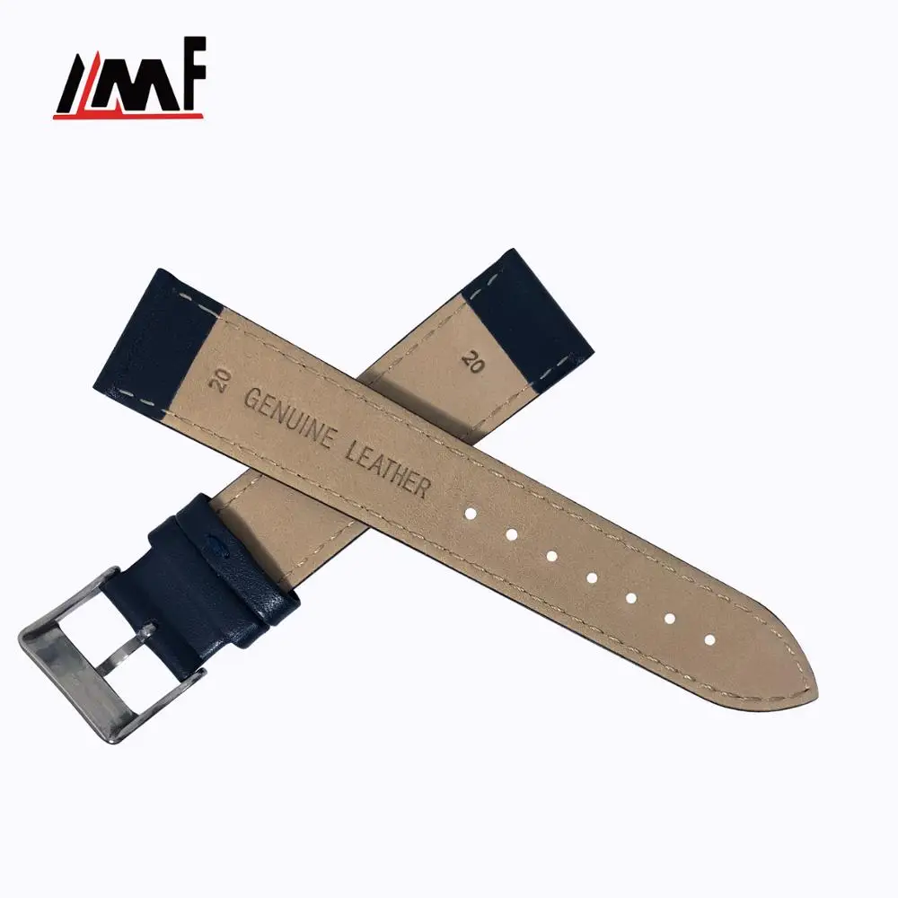 New Product Navy Blue Italian Style 12Mm Calf Leather Changeable Watch Belts Strap For Classic Watches