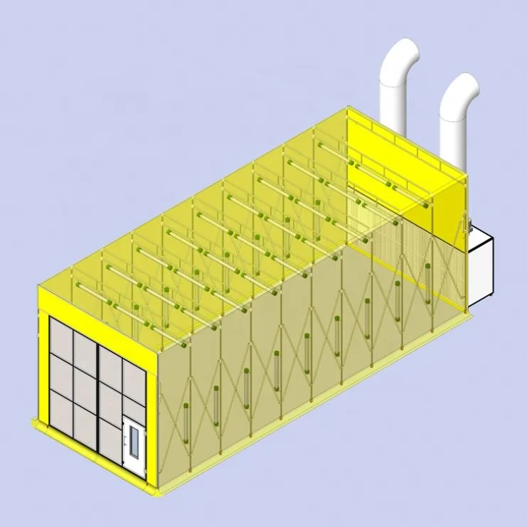 America and Australia Factory paint prep station truck container equipment painting  retractable/ mobile/ portable spray booth