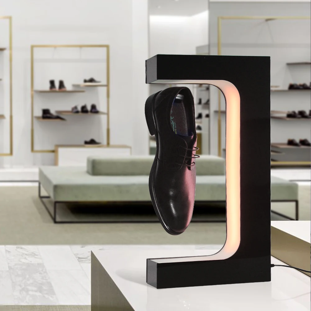 WP-Factory sneaker magnetic floating shoe display magnetic Levitating shoe display for store shoe display rack holder stand