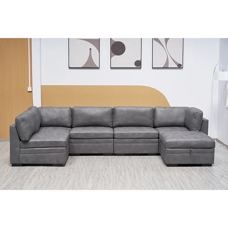 Hote Sale Set Sofa Living Room Furniture Wooden Sofa Design  Modern Cheap Free Combination Set Sofas For Sale