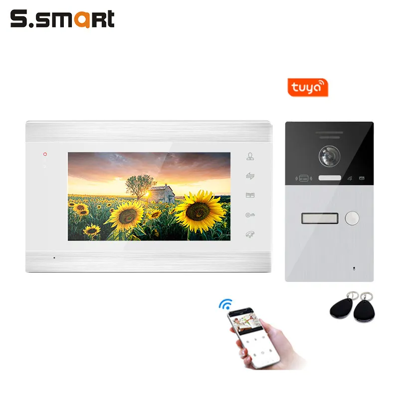 Competition Price WIFI Video Video Doorphone Intercom System Android Door Phone With 6 Monitors