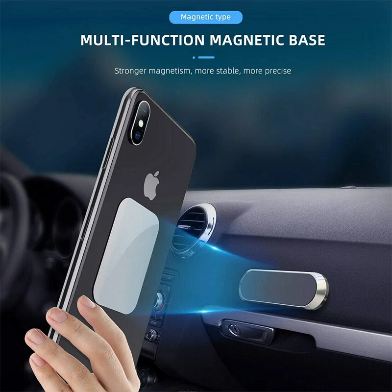 
New Ultin Thin Stronger Magnetic Strip Shape Car Holder Stand For Mobile Phone Dashboard Car Mount 