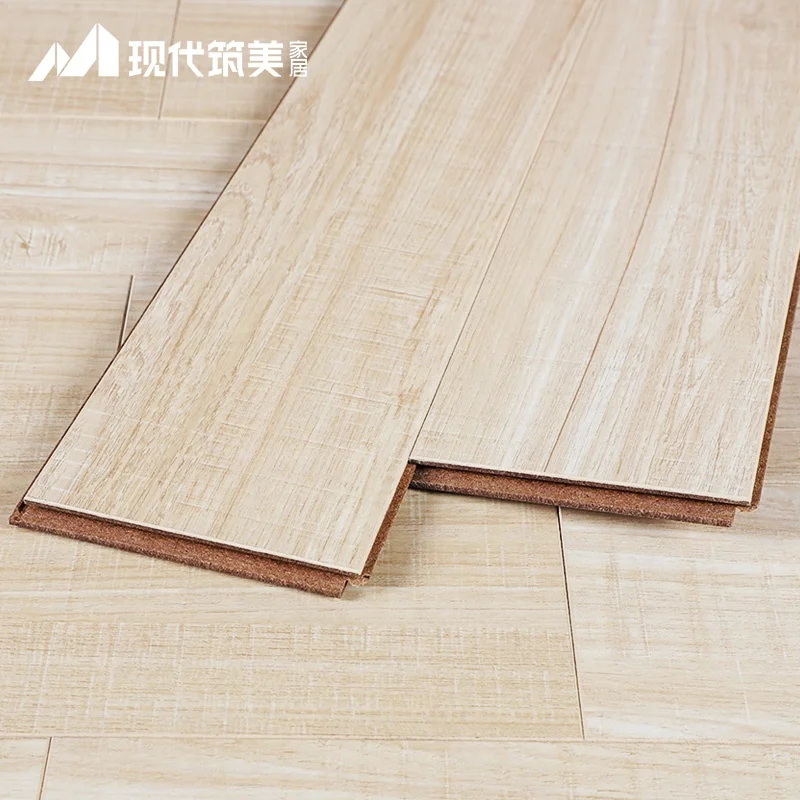 Laminated flooring white oak high gloss german technique water proof class 32 ac4 hdf  laminate floors in china